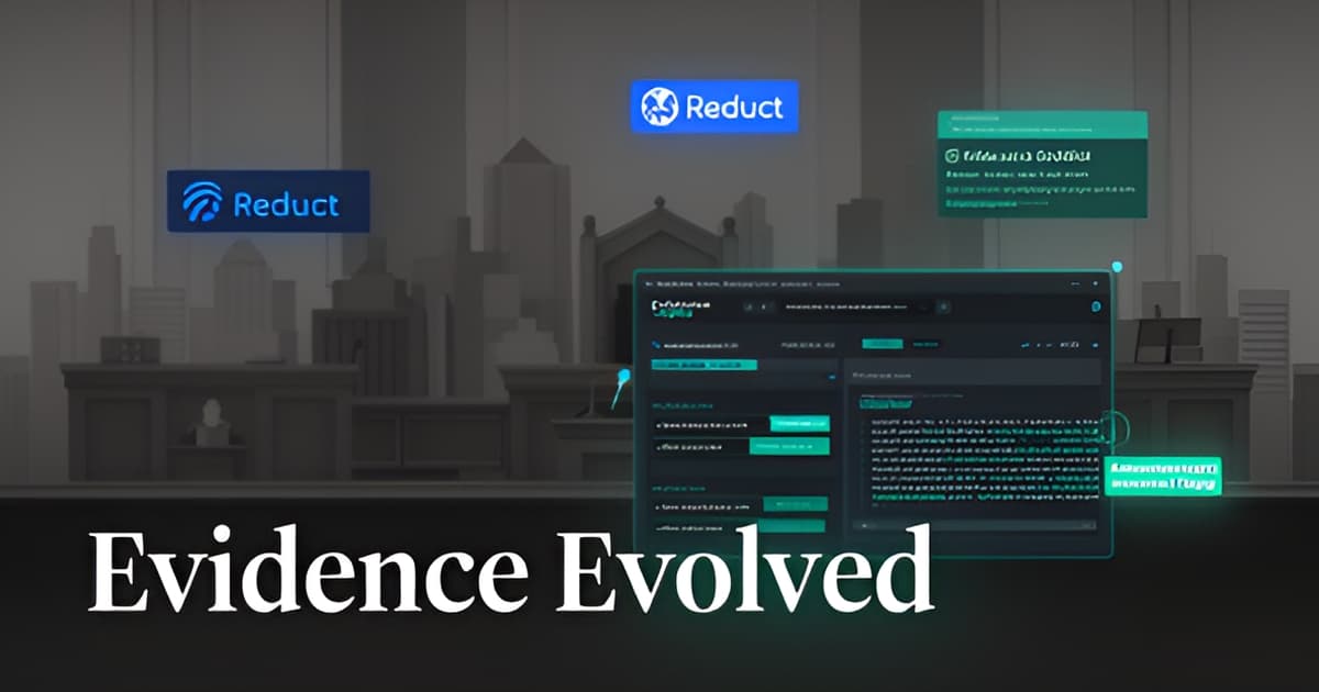 A stylized illustration comparing video transcription platforms for criminal defense attorneys with a focus on Evidence Copilot.